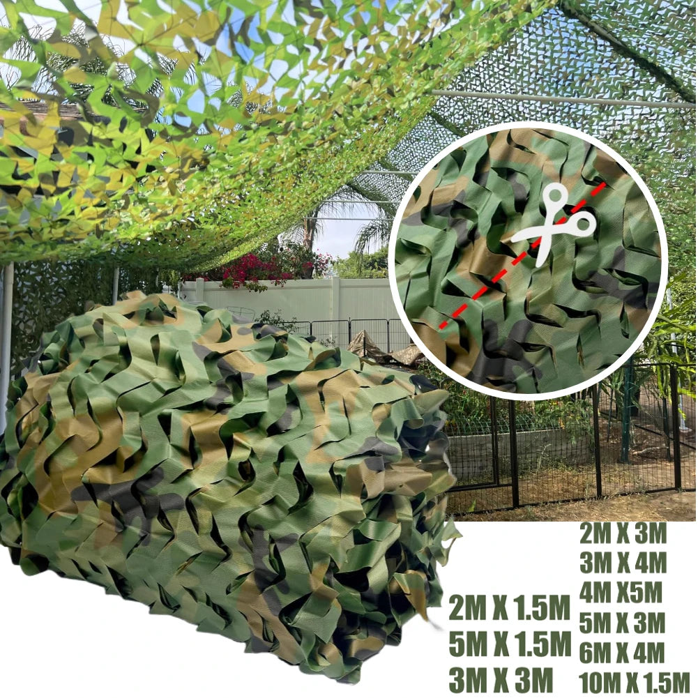 Woodland Camo Netting Bulk Roll – Hunting Blind & Sunshade Net