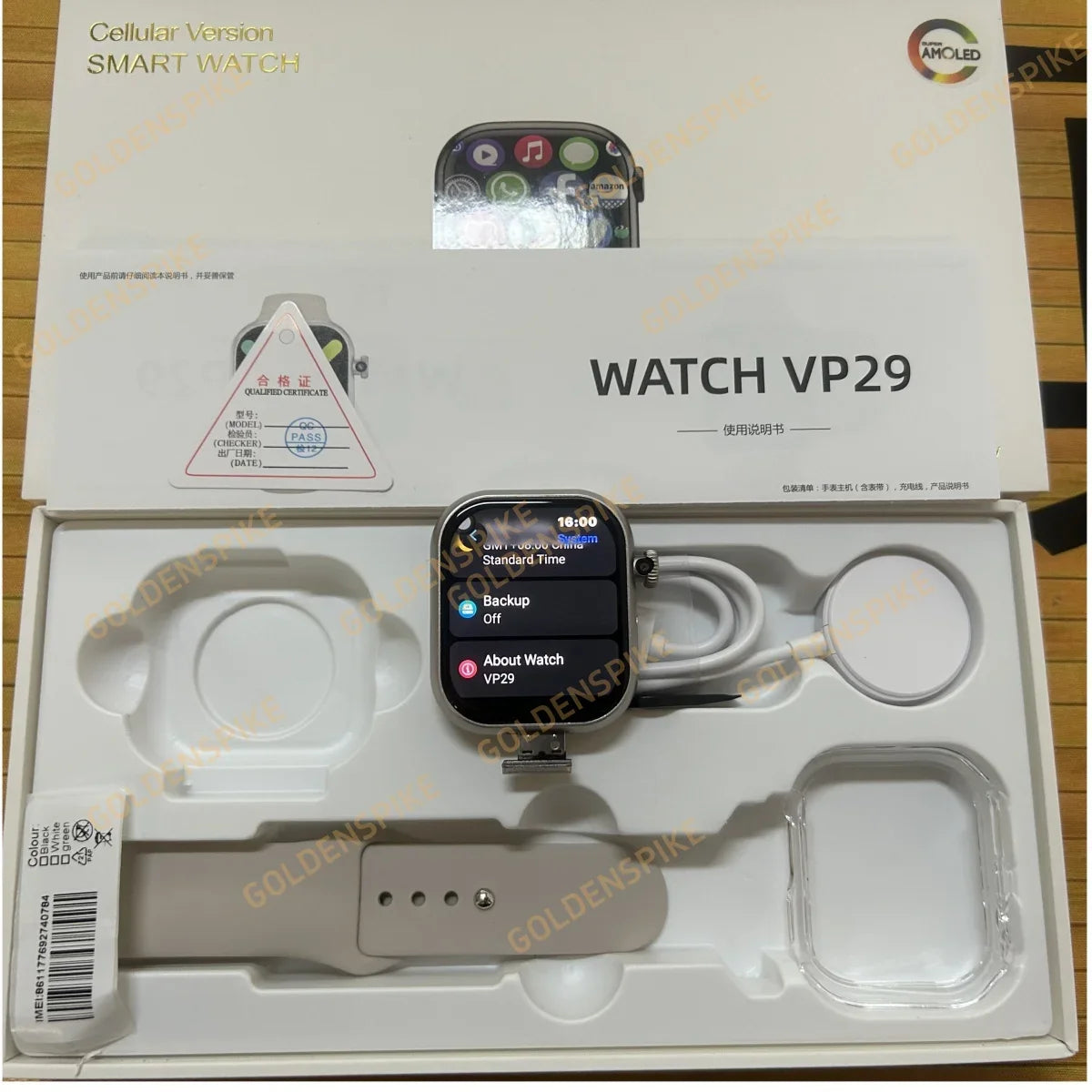 GOLDENSPIKE VP29 4G Smart Watch | GPS, NFC, 180° Camera, SIM