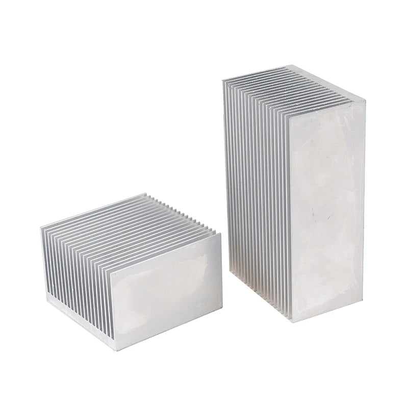 60*60*39mm/100*60*39mm With Thermal Conductive Adhesive Aluminum Alloy Heatsink Cooling Pad LED IC Chip Cooler Radiator Silver Peaceful Pleasures Health and Wellness