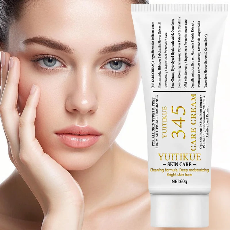 YUITIKUE 345 CARE CREAM For Dry Rough Skin: Moisturizing, Tightening & Locks Moisture All Skin Types No Art Fragrance Peaceful Pleasures Health and Wellness