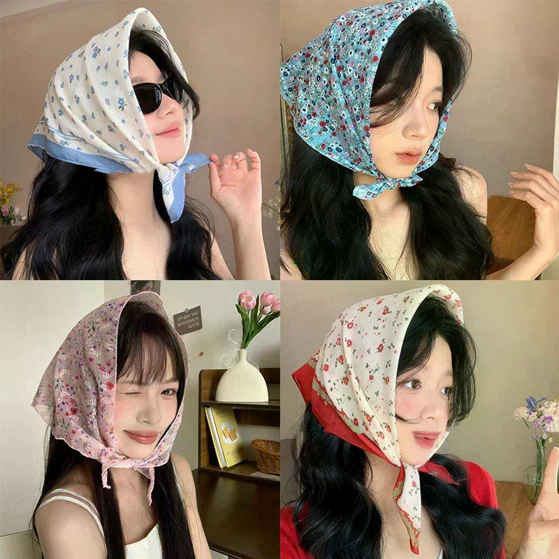 Vintage Floral Headscarf – Women's Bandana & Hair Wrap