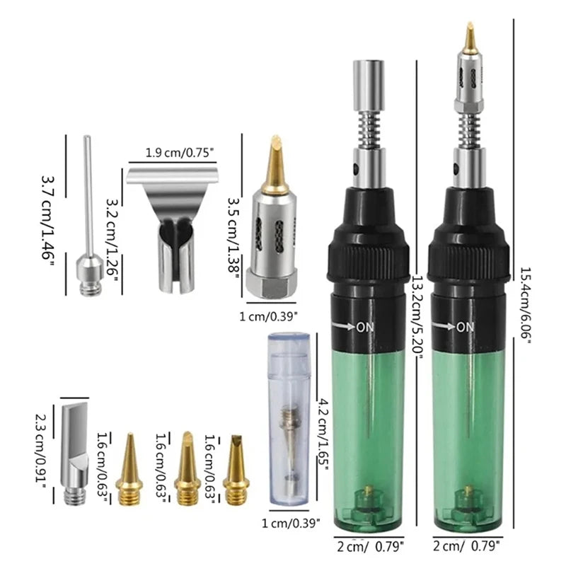 Cordless Butane Soldering Iron Kit 1300°C Portable Welding Pen Butane Soldering Iron Peaceful Pleasures Health and Wellness