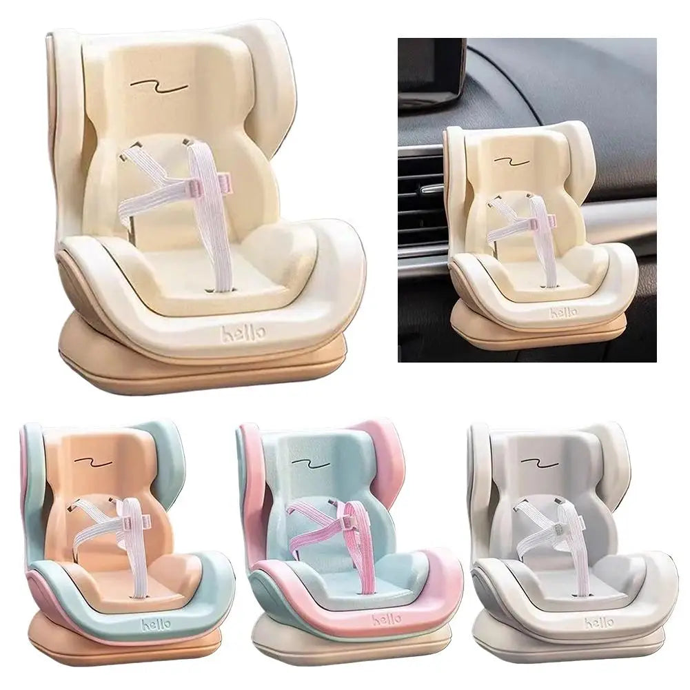 Labubu Mini Doll Car Seat with Seat Belt | Kawaii Car Decor