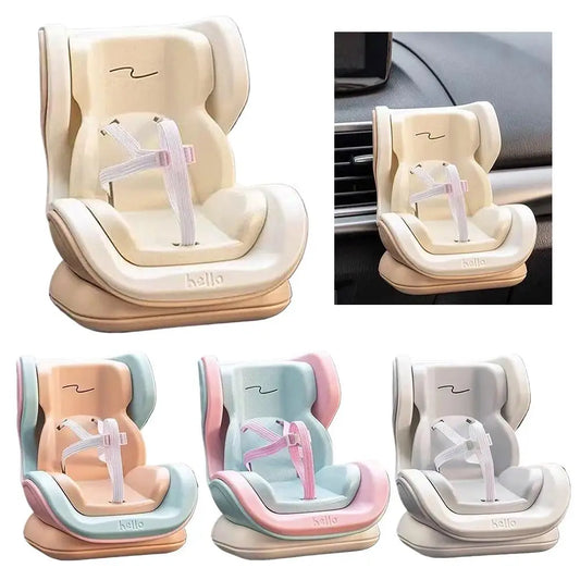 Labubu Mini Doll Car Seat with Seat Belt | Kawaii Car Decor Doll Car Seat Accessory Peaceful Pleasures Health and Wellness