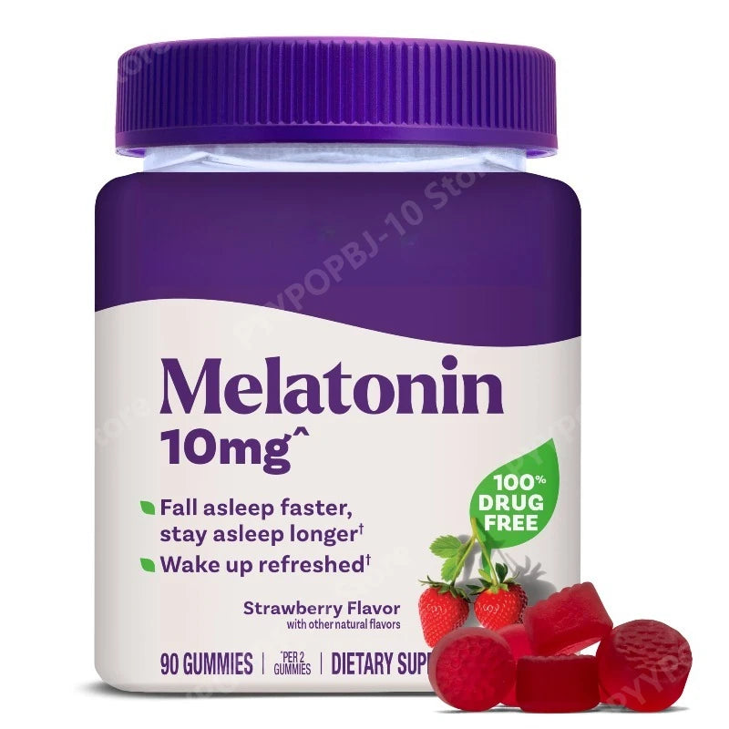Melatonin Gummies 10mg Strawberry – 90 Count Sleep Support