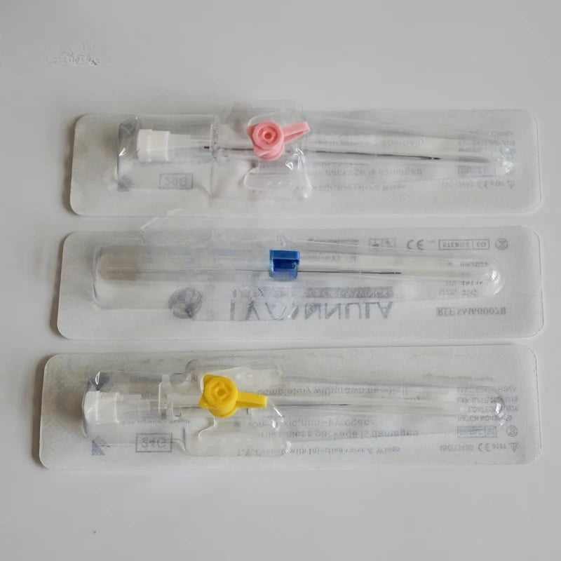 Sterile IV Cannula with Port & Wings 10–50pcs | 14G–24G Catheters