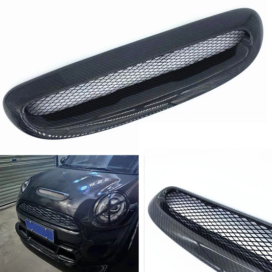 Carbon Fiber Hood Scoop Vent Cover | Mini Cooper F55 F56 F57 2014-19 Hood Scoop Vent Cover Peaceful Pleasures Health and Wellness black