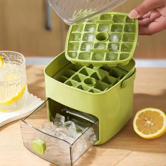 48-Grid Double Layer Ice Cube Tray | Easy-Release Ice Mold Ice Cube Tray Peaceful Pleasures Health and Wellness