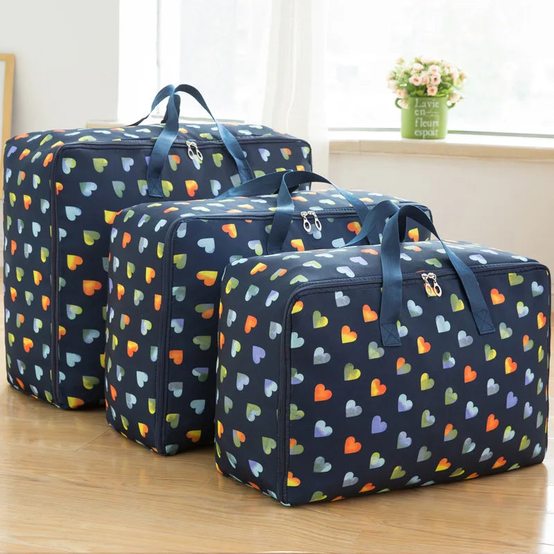 Quilt storage bag three-piece set quilt Oxford cloth waterproof storage bag luggage moving bag clothes bag clothes bag Peaceful Pleasures Health and Wellness A