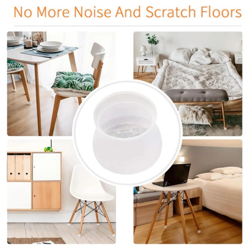 Silicone Chair Leg Caps | Anti-Slip Floor Protector Pads