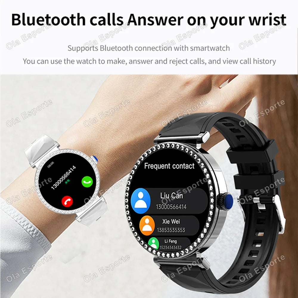 Smartwatch Luxury Fashion Female Physiological Reminder Bluetooth Music Women's Fashion Smart Watch Holiday Gift 2026 New HW12 Peaceful Pleasures Health and Wellness