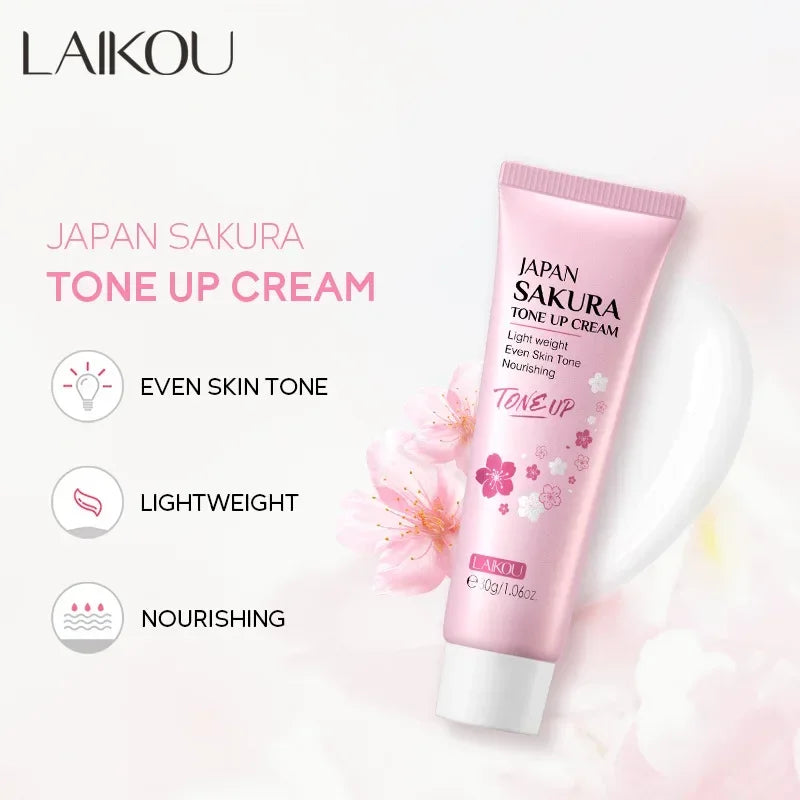 LAIKOU Sakura Tone-Up Cream – Brighten & Moisturize 30g Peaceful Pleasures Health and Wellness