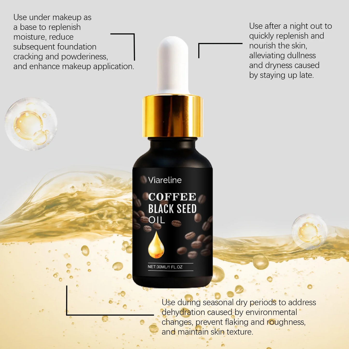Viareline Black Seed Oil Face Serum | Firm, Hydrate & Anti-Aging