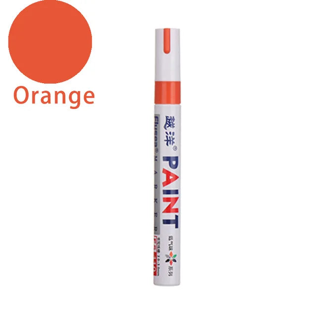 12 White Waterproof Rubber Permanent Paint Marker Pen Car Tyre Tread