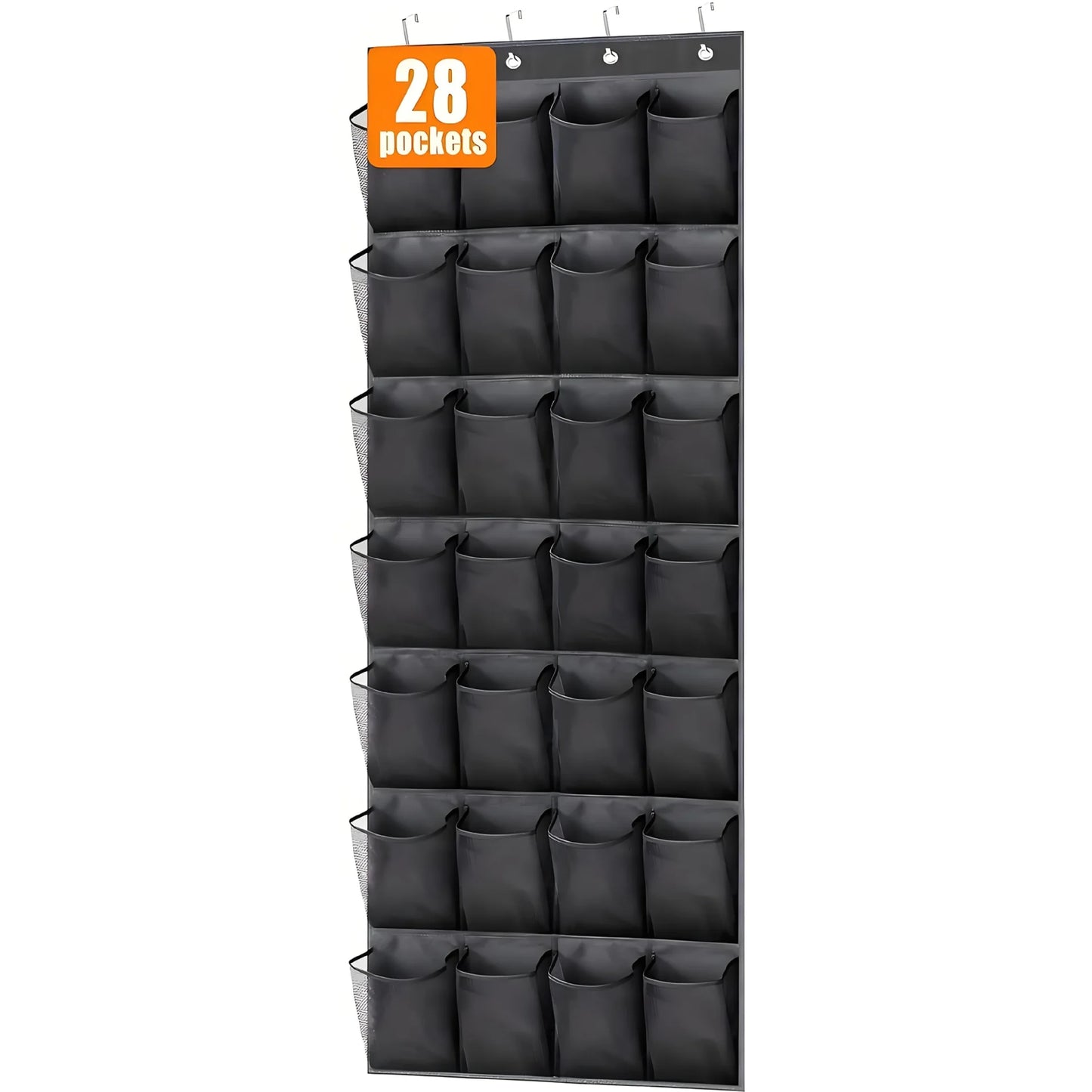 28-Pocket Over-The-Door Hanging Shoe Organizer | Mesh Storage