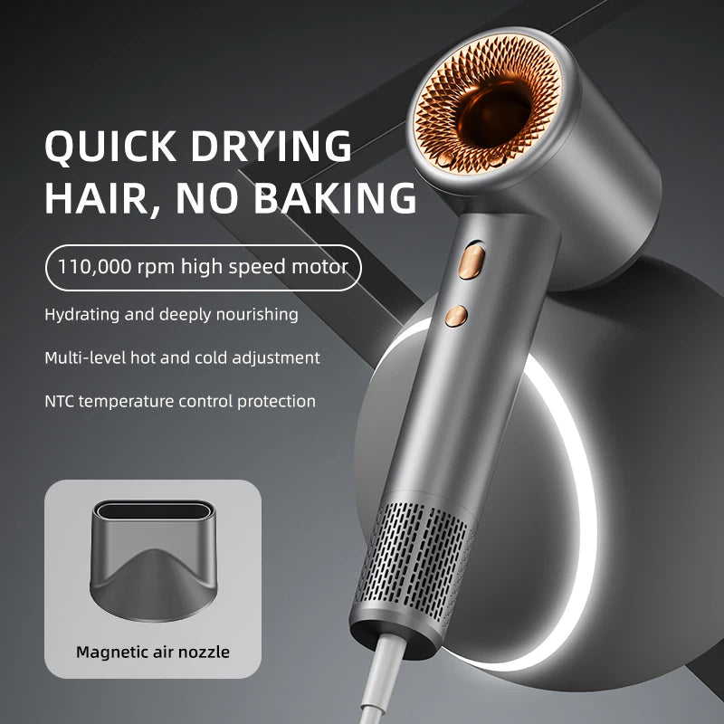 The high-speed hair dryer, a household high-power hair dryer, has a negative ion function to prevent dryness and frizz Peaceful Pleasures Health and Wellness