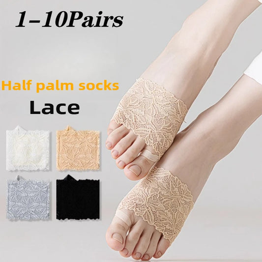 Women's Non-Slip Invisible Half Sole Socks for High Heels