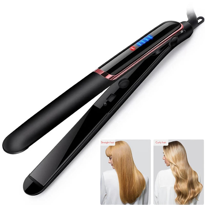 Professional Portable Flat Iron Fourth Gear Ceramic Hair Iron Straightener And Curler 2 In 1 Hair Straightener Styling Tool Peaceful Pleasures Health and Wellness