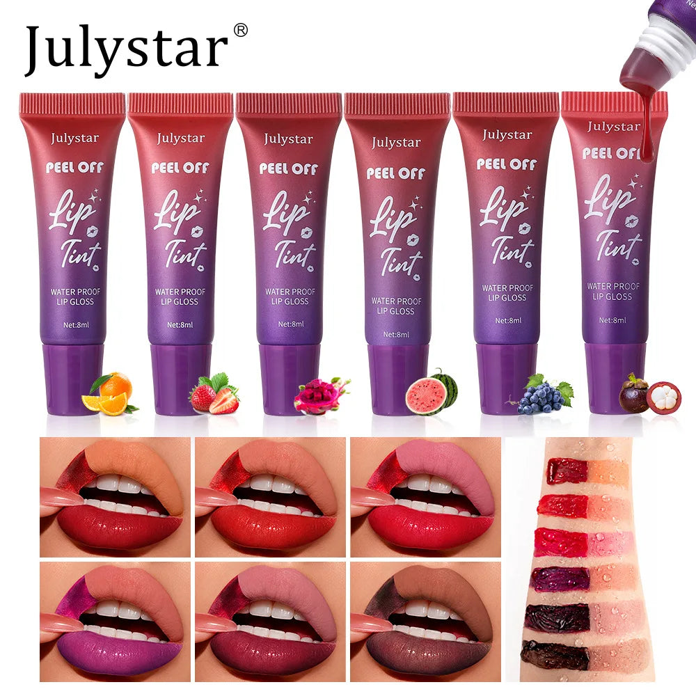 Peel-Off Matte Lip Stain | 6 Colors Waterproof Lip Gloss