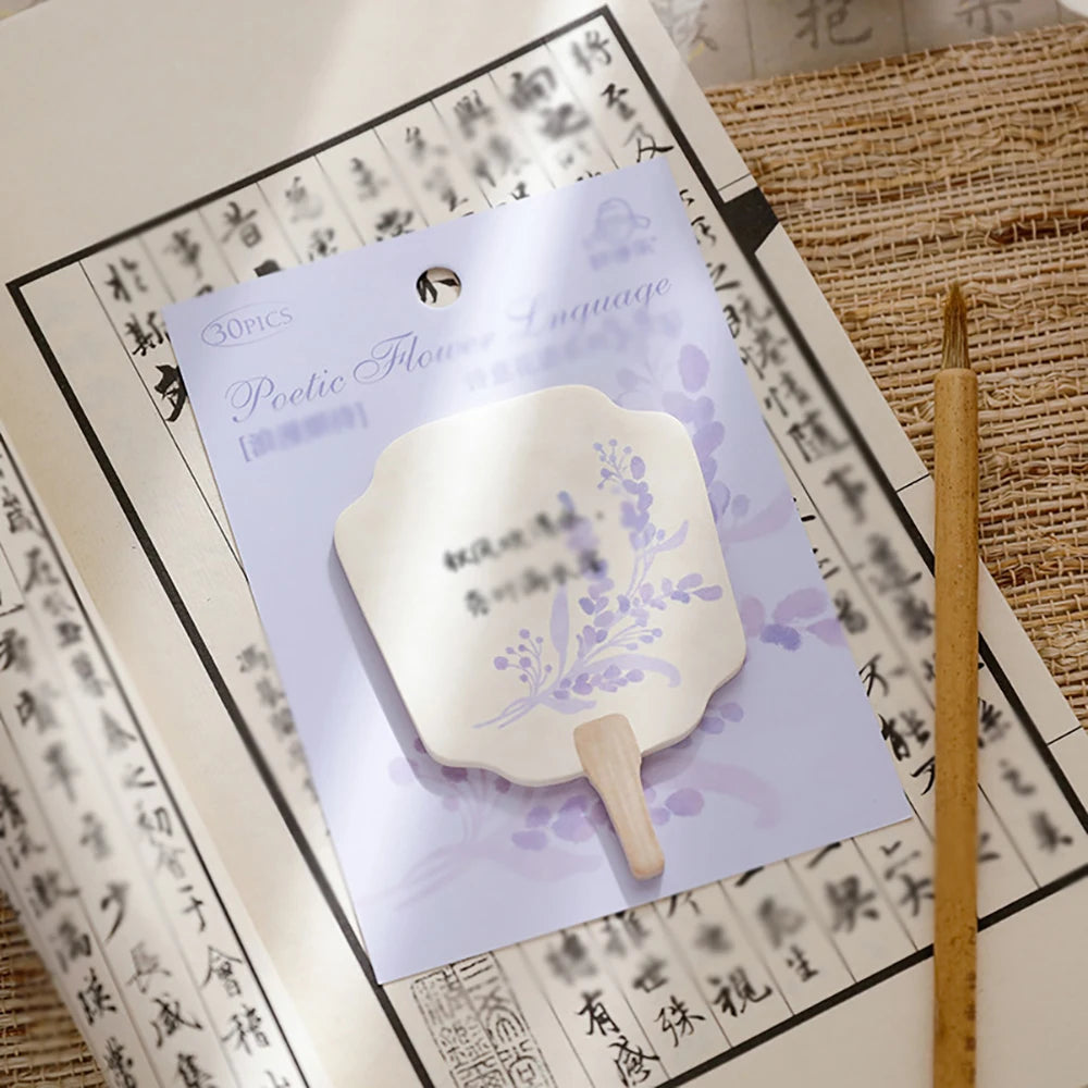 Flower Language Sticky Notes N Times Ancient Fan Shaped Butterfly