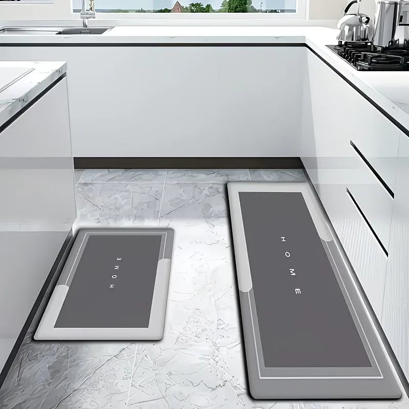 Quick-Dry Crystal Velvet Kitchen Mat – Anti-Slip & Soft