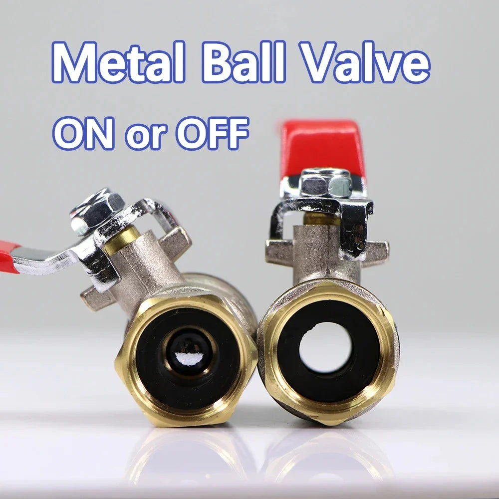 Brass Ball Valve Hose Adapter 1/4" Quick Connector | Garden Irrigation