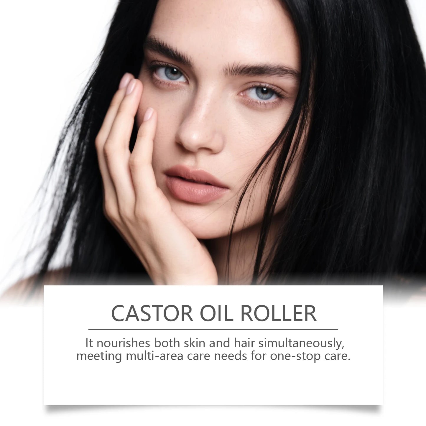 Cold-Pressed Castor Oil Roller | Hair, Lashes & Skin Care 50ml