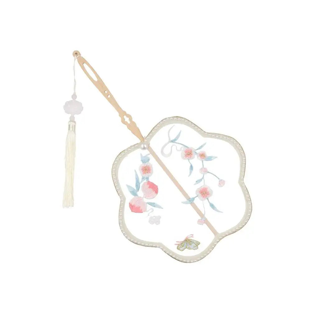 Hanfu Dancing Hand Fan – Bamboo Embroidery Decor & Photo Prop