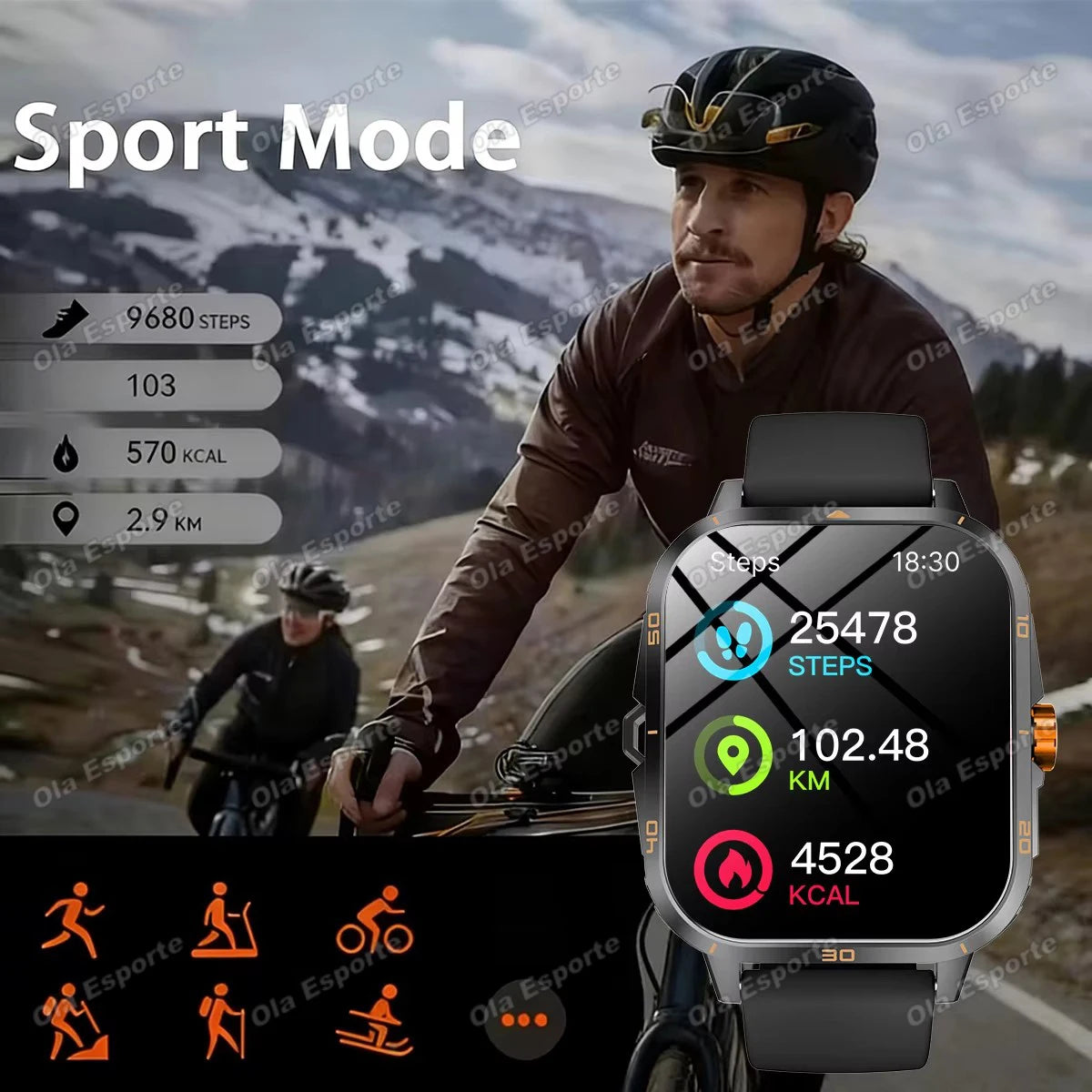 2026 New Smartwatch Bluetooth Wireless Call Alarm Multi-Sports Hiking Remote Camera Music Weather Games for Gifts Man Woman Ht30 Peaceful Pleasures Health and Wellness