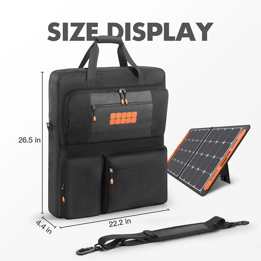 Solar Panel Storage Bags with Shoulder Straps Padded Travel Solar Panel Organizer Multi-Pocket for Bifacial/ZOUPW 100W 200w 220w Peaceful Pleasures Health and Wellness