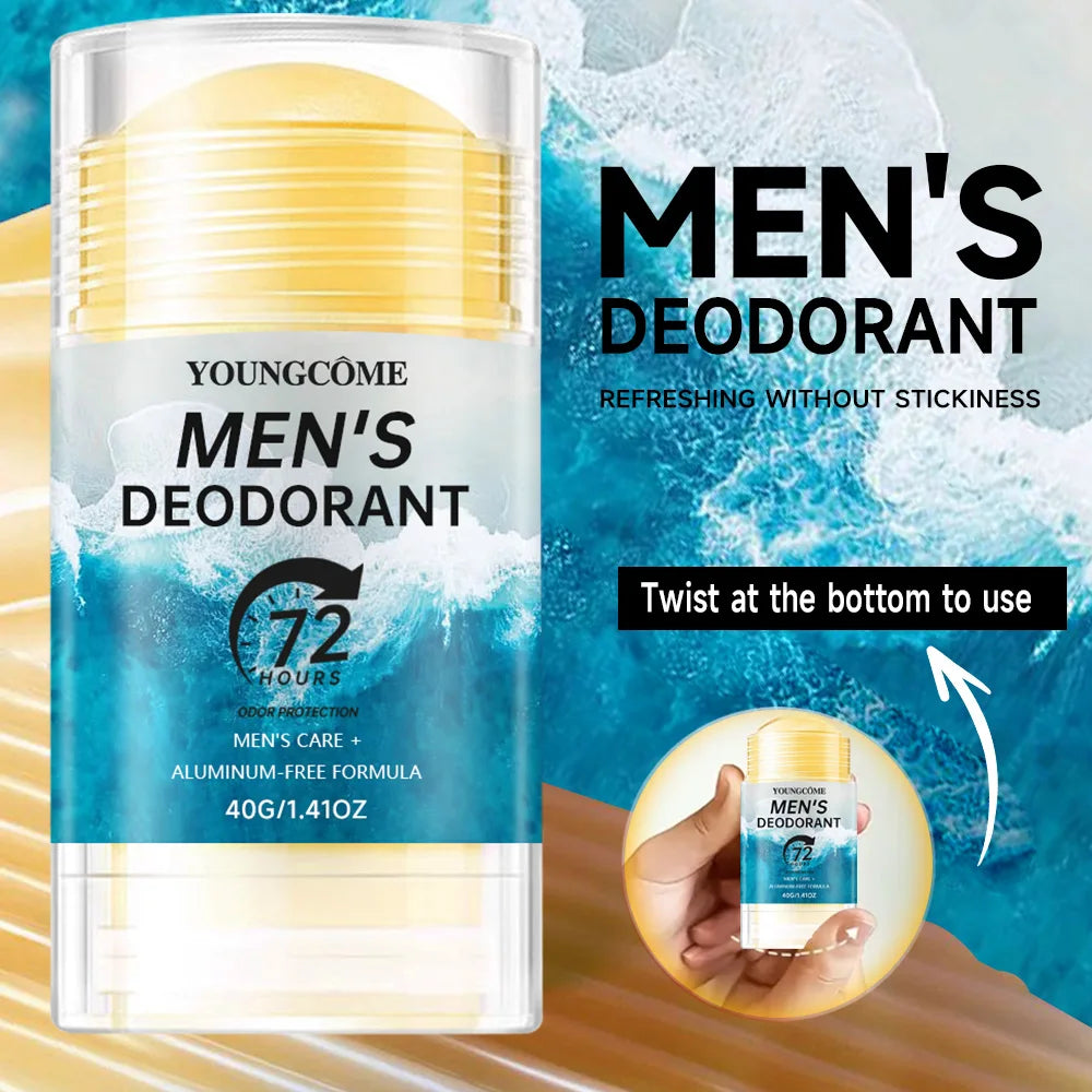YOUNGCOME 72H Men's Deodorant Stick – Anti-Sweat Odor Control Men's Deodorant Stick Peaceful Pleasures Health and Wellness
