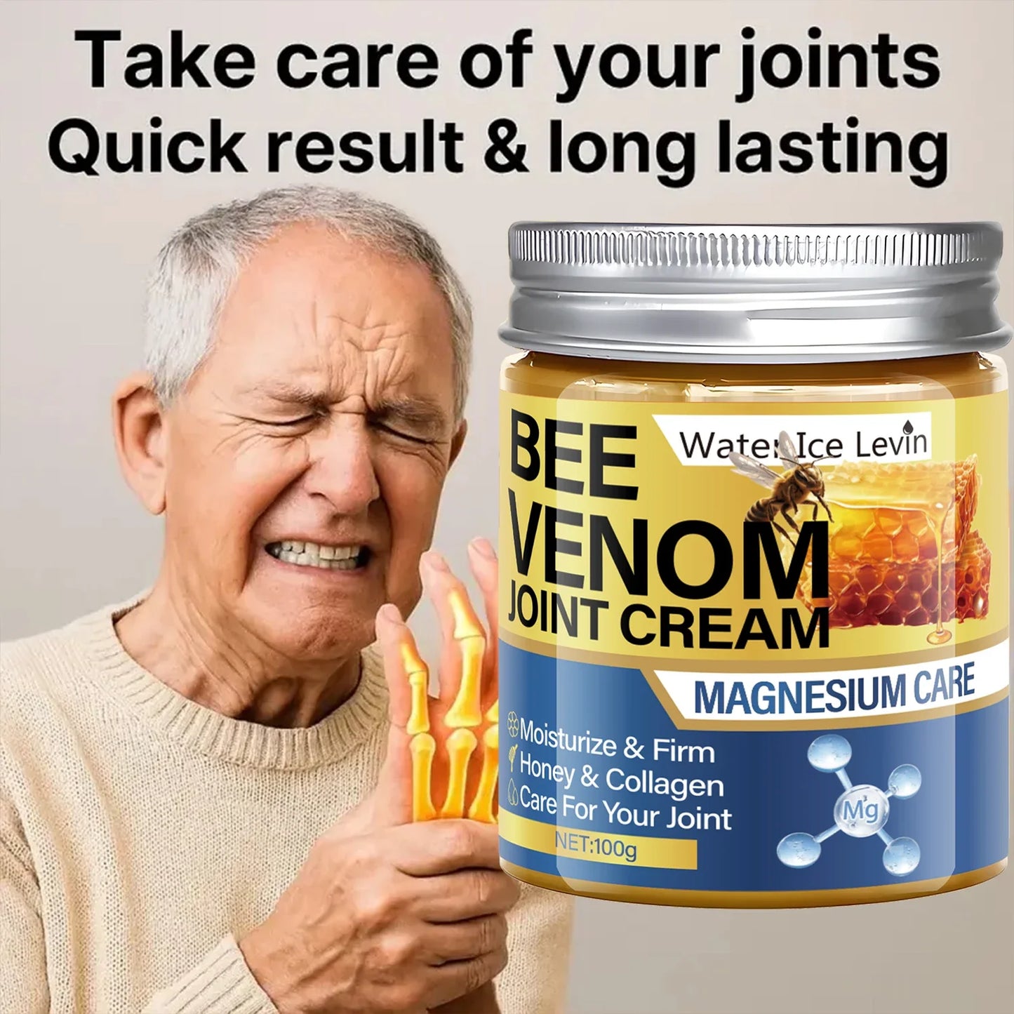 Bee Venom Body Cream with Magnesium & Honey | Moisturizing