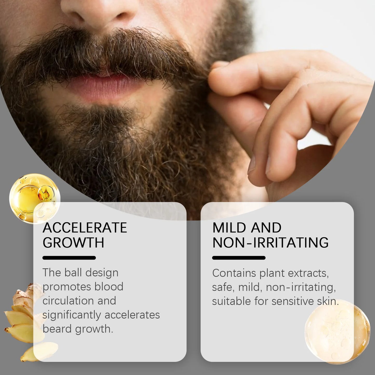 Beard Care Roll-On Oil | Nourishes, Reduces Shedding 8ml