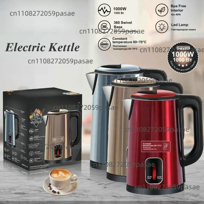 2.5L Stainless Steel Electric Kettle – Auto Shut-Off & Keep Warm