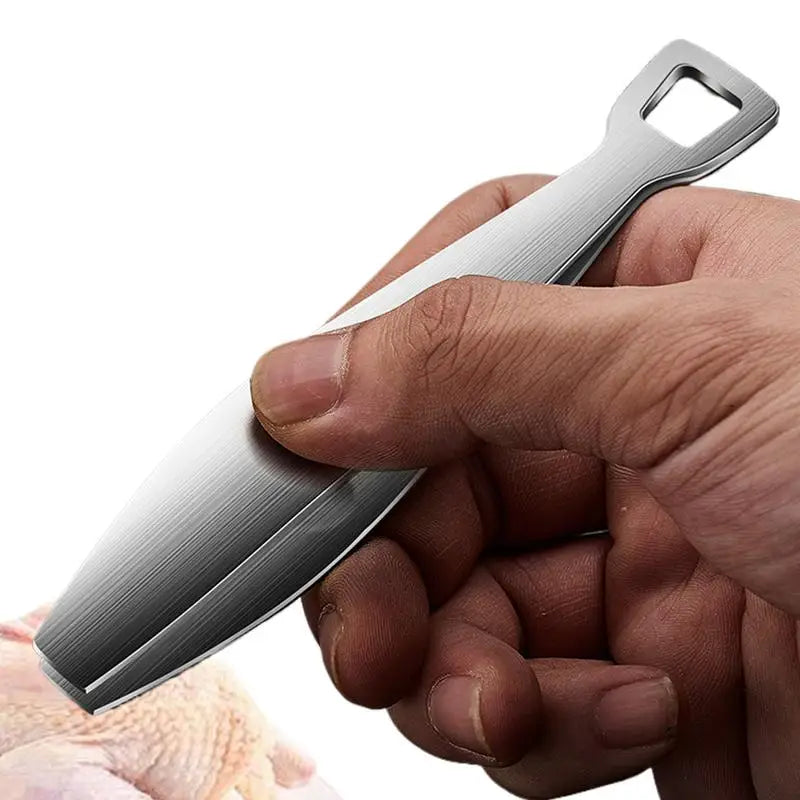Fish Bone Tweezers Food Tweezer Fish Bone Removal Clamp Stainless Steel Fish Bone Tweezers Seafood Removal Tools Kitchen Gadget Peaceful Pleasures Health and Wellness Default Title