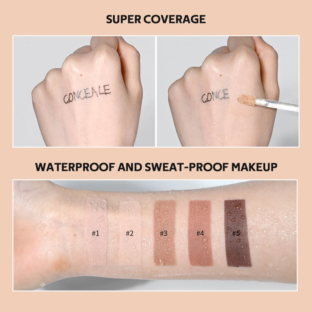 Waterproof Liquid Concealer Matte High Coverage Oil Control Cover Acne Dark Circles Foundation Modify Face Contouring Cosmetics Peaceful Pleasures Health and Wellness