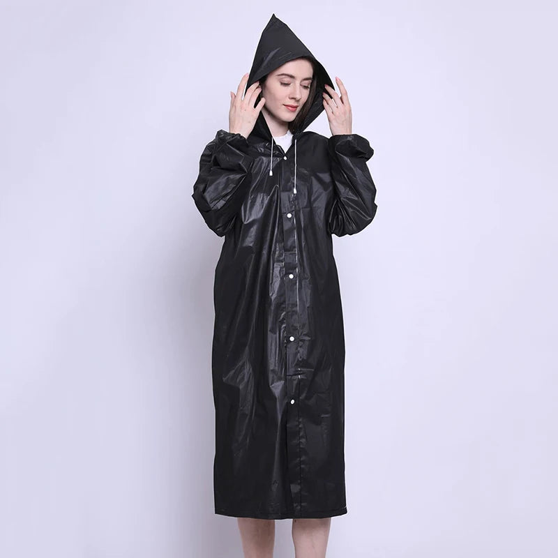 Rainwear Outdoor Hooded Breathable Tourism Concert Raincoat Camping Hiking Hunting Birdwatching Suit Rain Gears Peaceful Pleasures Health and Wellness black One Size