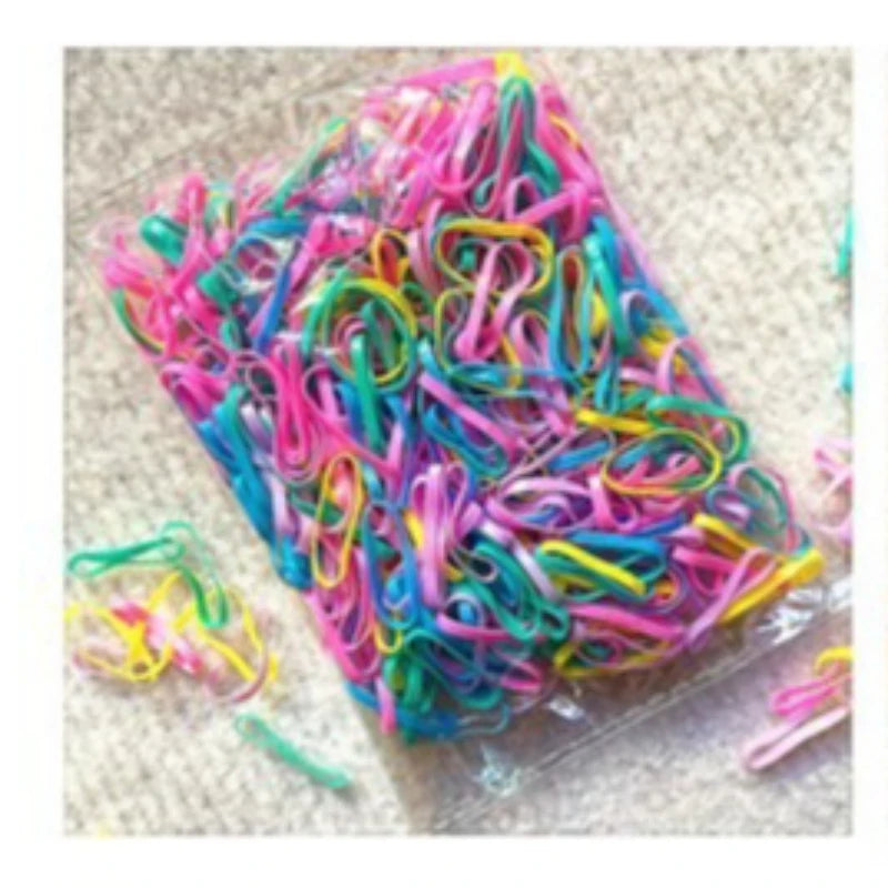 100-Pack Coffee Brown Elastic Hair Ties | Ponytail Holders