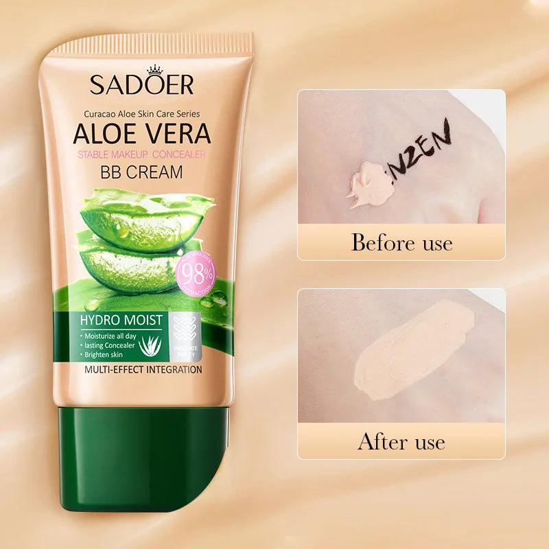 SADOER Aloe Vera BB Cream Concealer 40g – Full Coverage