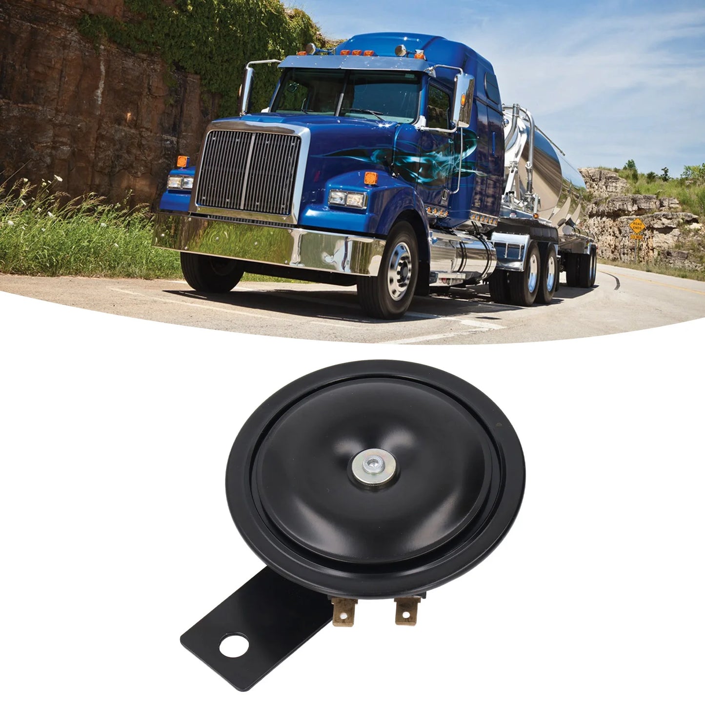 Car Warning Horn Wide Compatibility 105dB High Volume Waterproof Shell 24V 3A Electric Forklift Horn for Large Truck Excavator Peaceful Pleasures Health and Wellness