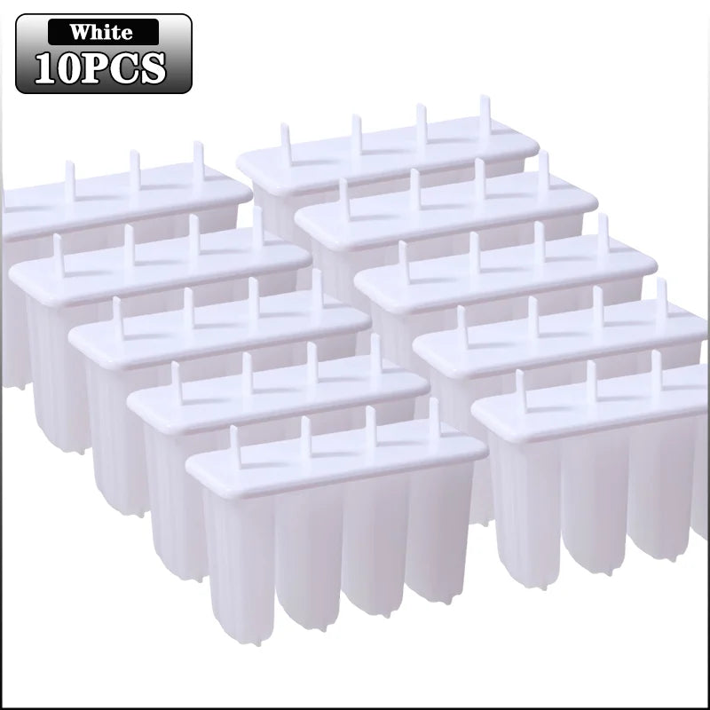 4-Compartment Popsicle Molds with Lid – DIY Ice Cream Maker