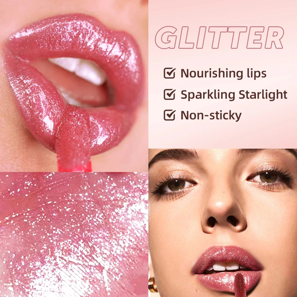 QBEST 6 Colors Glitter Liquid Lipstick Diamond Shimmer Metallic Lipgloss Non-Stick Cup Lipstick Long Lasting Shinning Lip Stain Peaceful Pleasures Health and Wellness