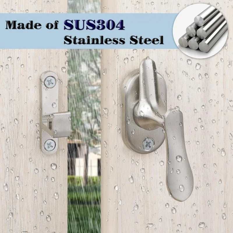 304 Stainless Steel Flip Latch Lock,Double Slot Door Bolts,Anti-Theft Locks,Gate Buckle for Windows Cabinets Barn Toilet Doors Peaceful Pleasures Health and Wellness