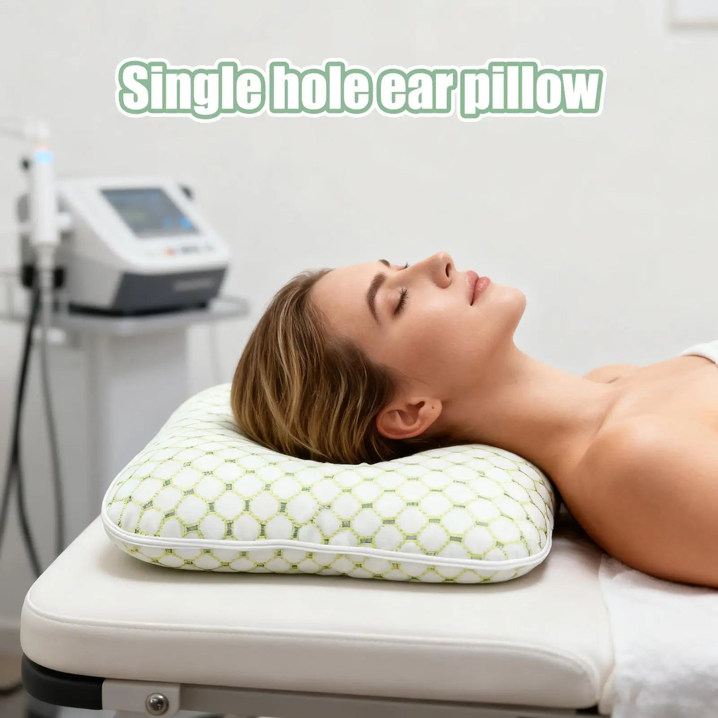 Donut Ear Pillow – Hollow Neck Support for Side Sleepers