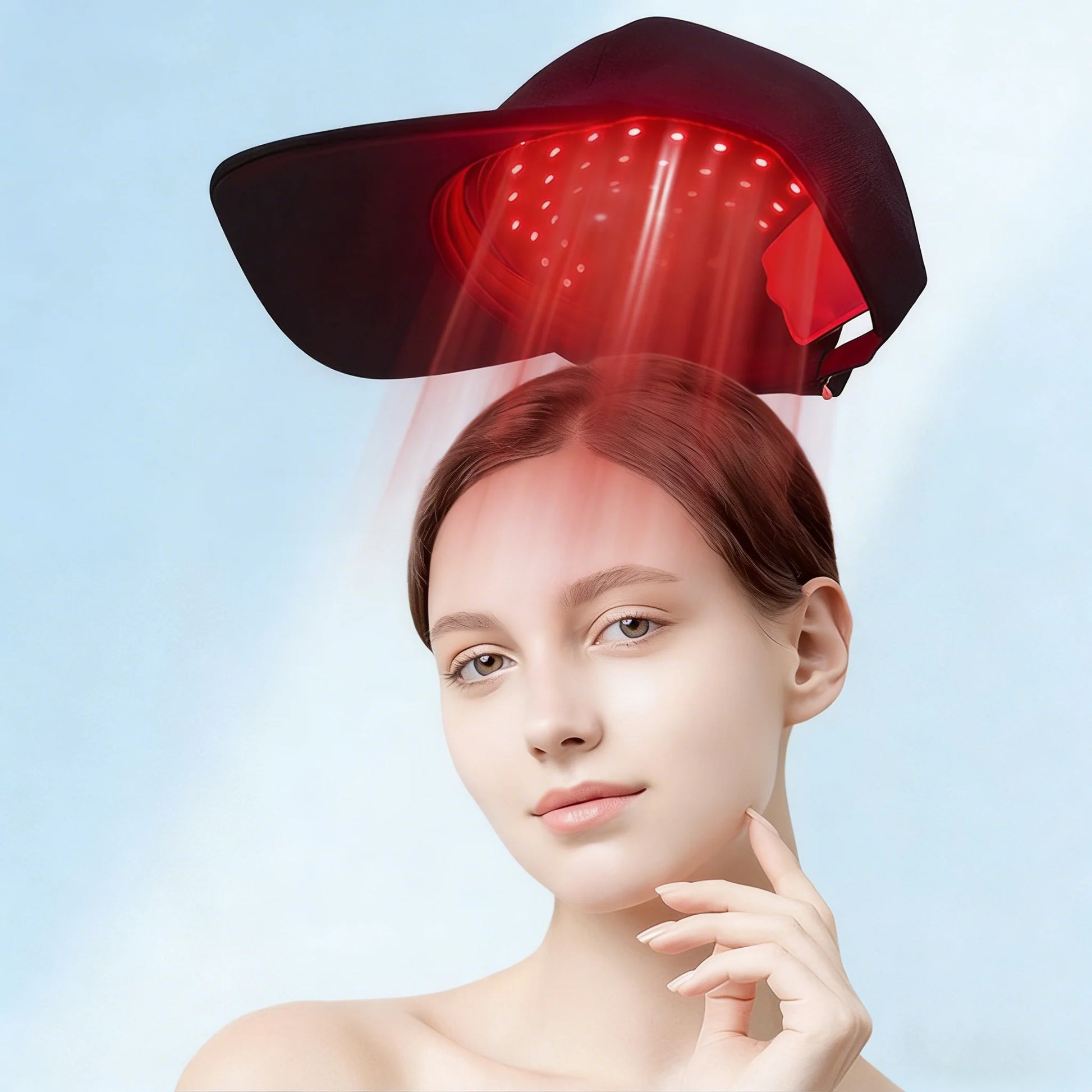 Head Massage Cap, Scalp and Hair Massage Cap 4 Modes to Choose From, Red and Blue Colors Alternate Display, Time Setting. Multiple High-Quality Red and Blue Colored Beads. Large-Capacity Battery, Convenient USB Charging Model Peaceful Pleasures Health and Wellness