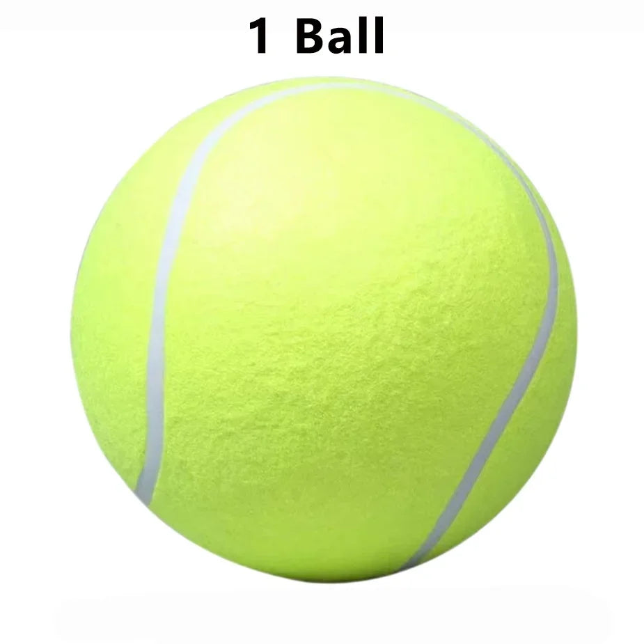 Giant Inflatable Tennis Ball Dog Toy 7" & 9.5" + Air Pump