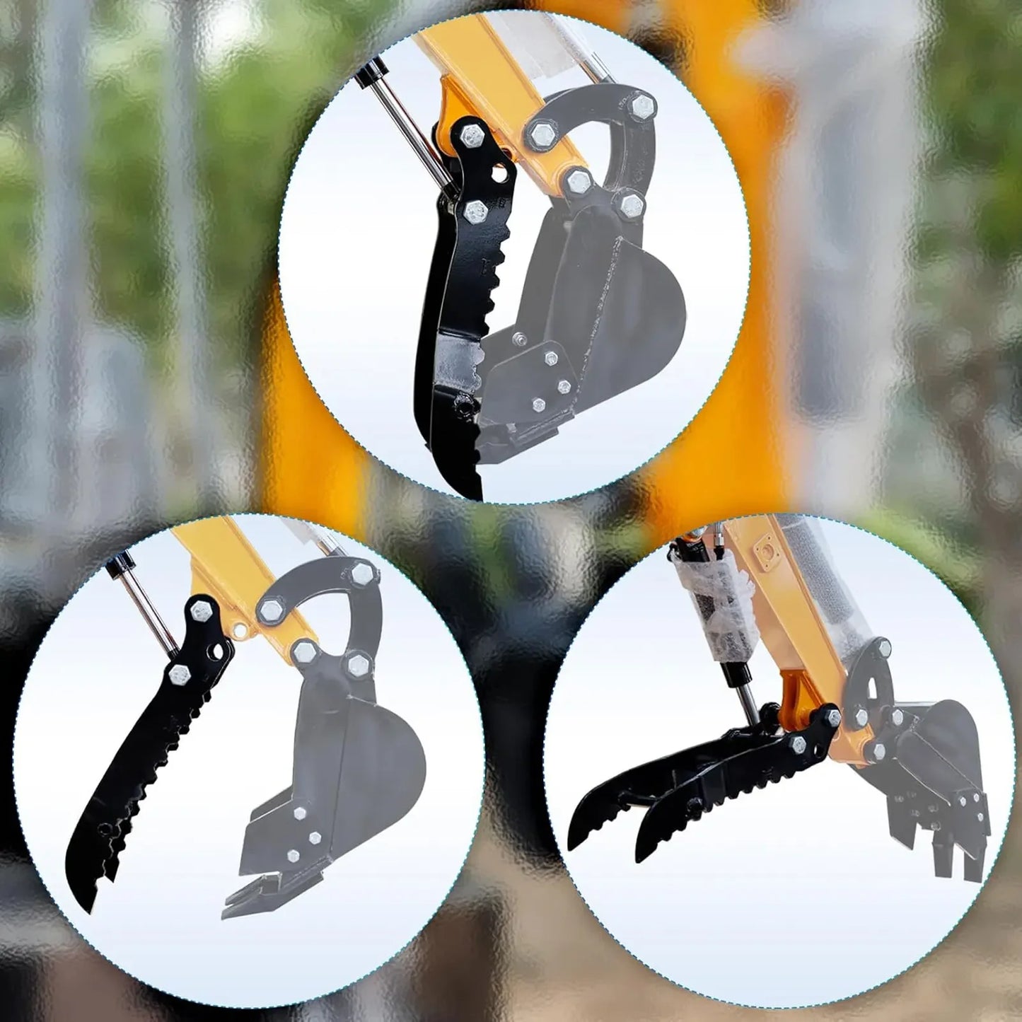 Excavator Hydraulic Thumb Clip Mn Steel Mini Single Hole M14 Hose