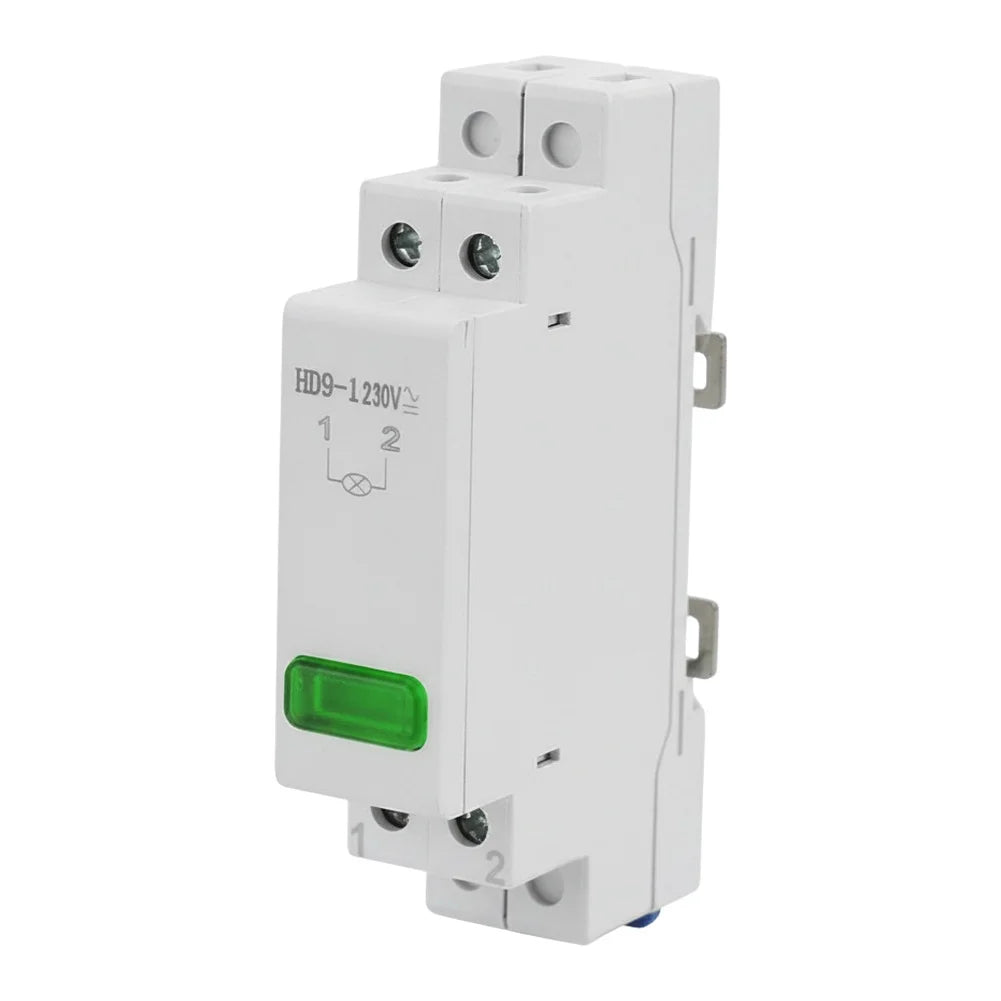DIN Rail Mount LED Signal Lamp 230V Indicating Pilot Lights Power