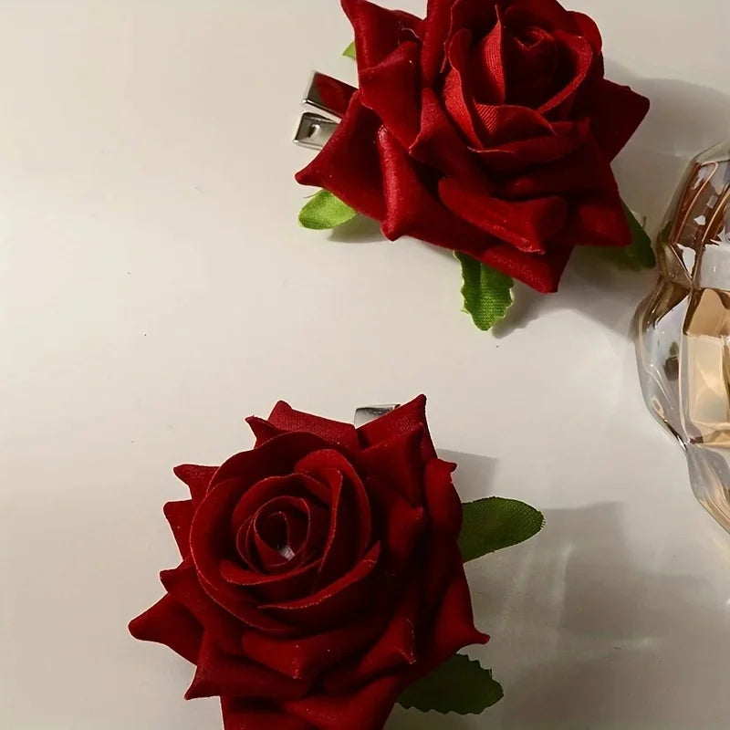 3pcs Elegant Rose Flower Hair Clips – Vintage Hair Accessories Peaceful Pleasures Health and Wellness