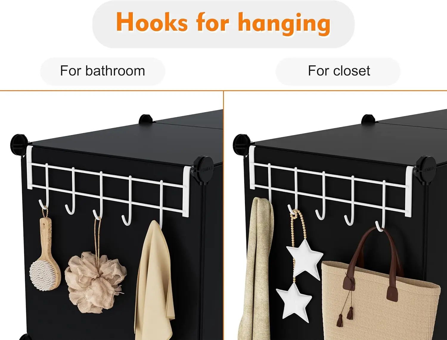 12-Cube Storage Organizer – Portable Closet Shelves, Black Peaceful Pleasures Health and Wellness